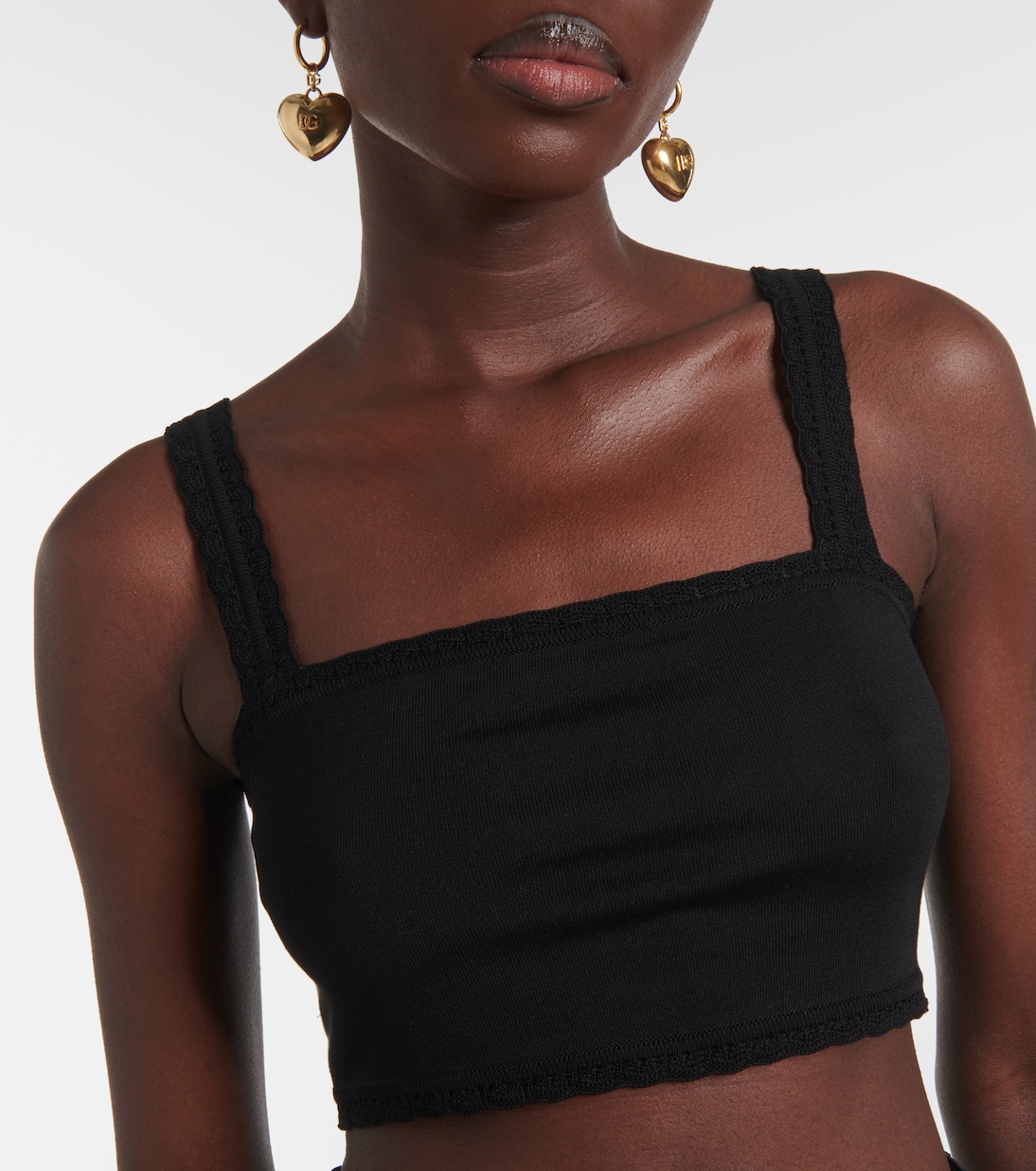 Top cropped in maglia di seta | Dolce&Gabbana