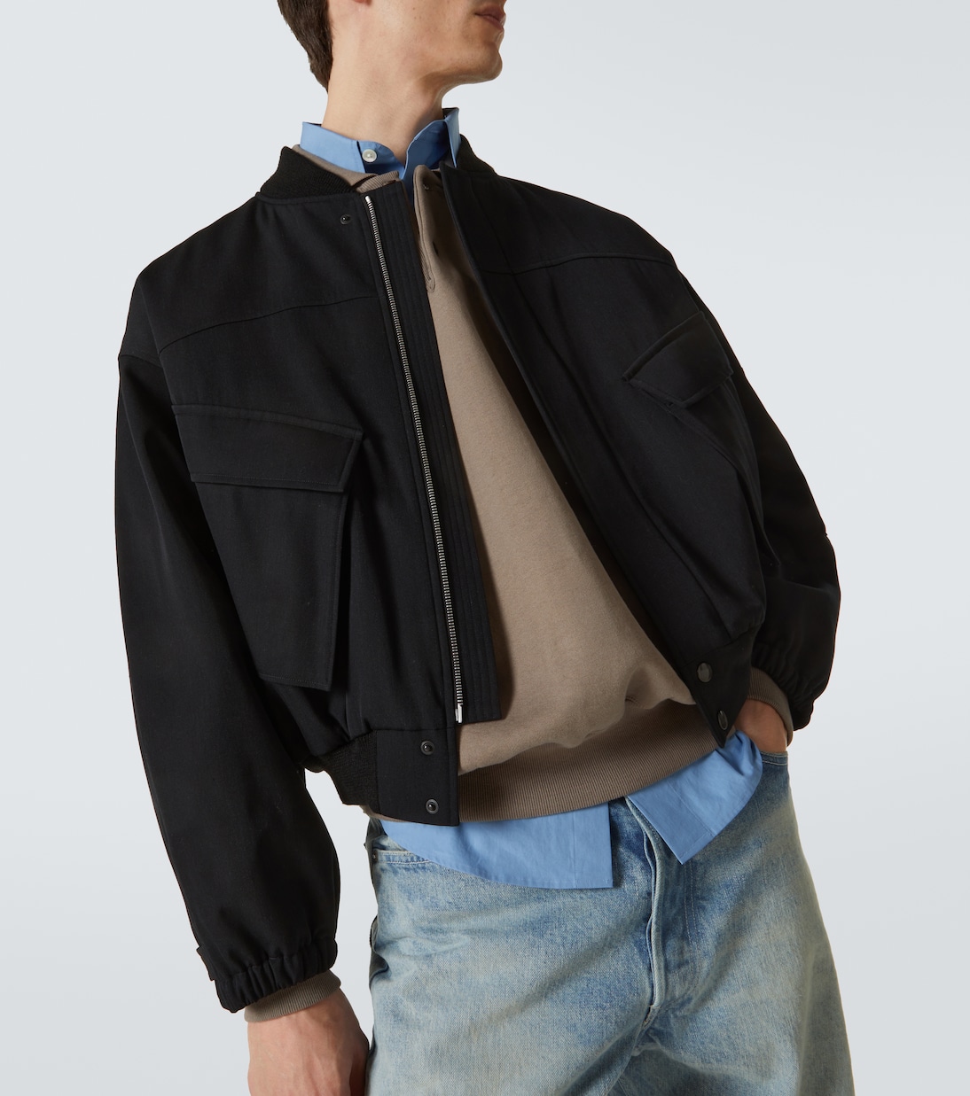 Blouson in gabardine di lana | Auralee