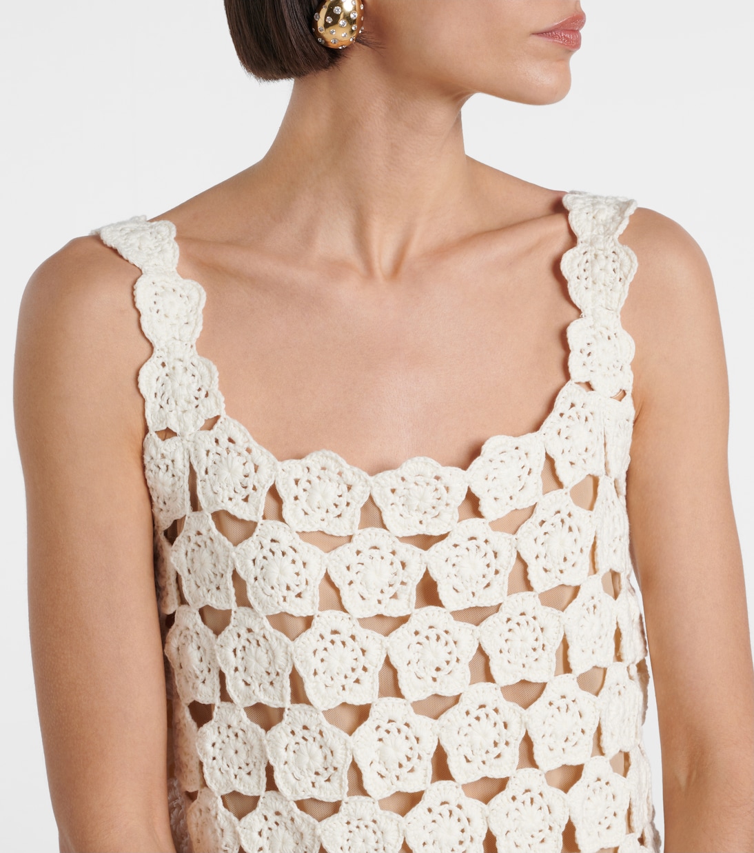 Abito corto Hoya in crochet di cotone | Staud