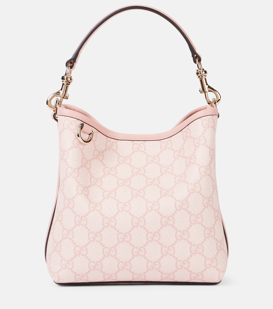 GG Emblem Mini leather-trimmed bucket bag | Gucci