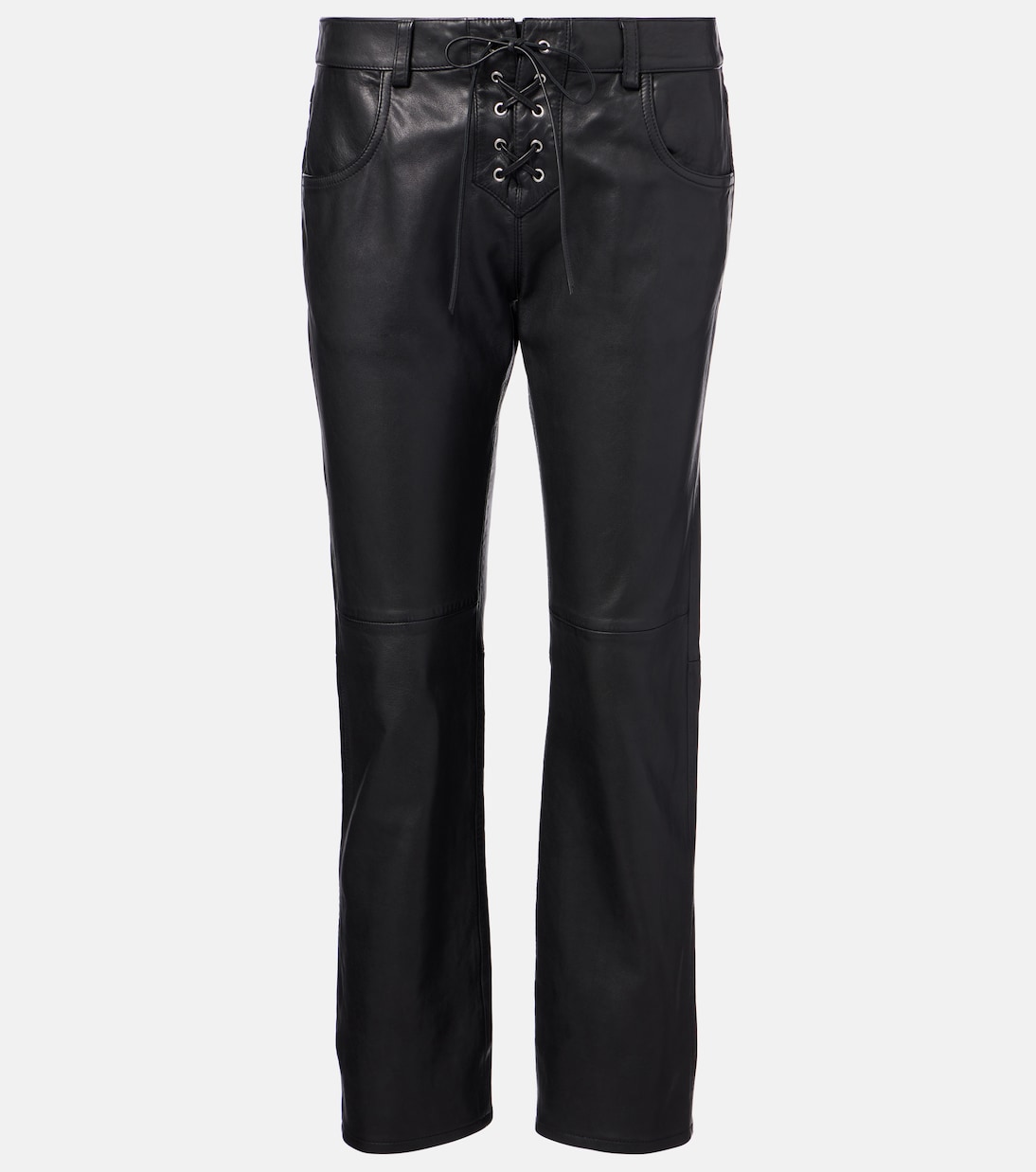Pantalon droit Vanel en cuir | Isabel Marant