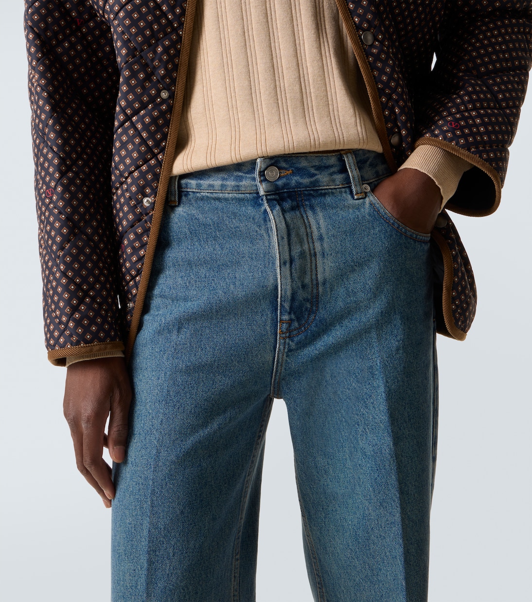 Jeans rectos de tiro medio | Valentino
