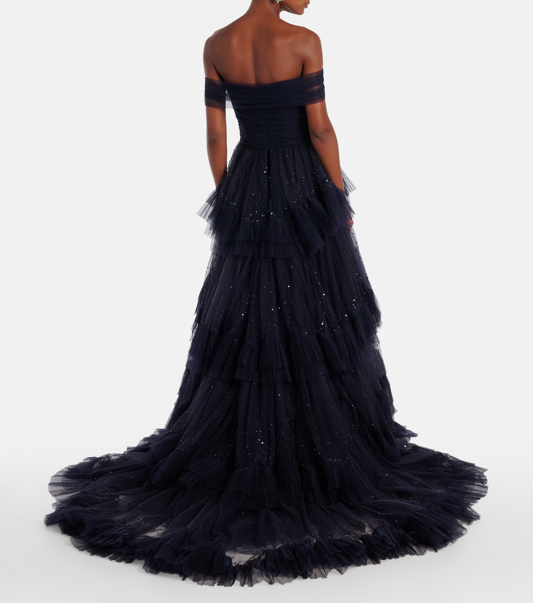 Queenie embellished tiered tulle gown | Jenny Packham