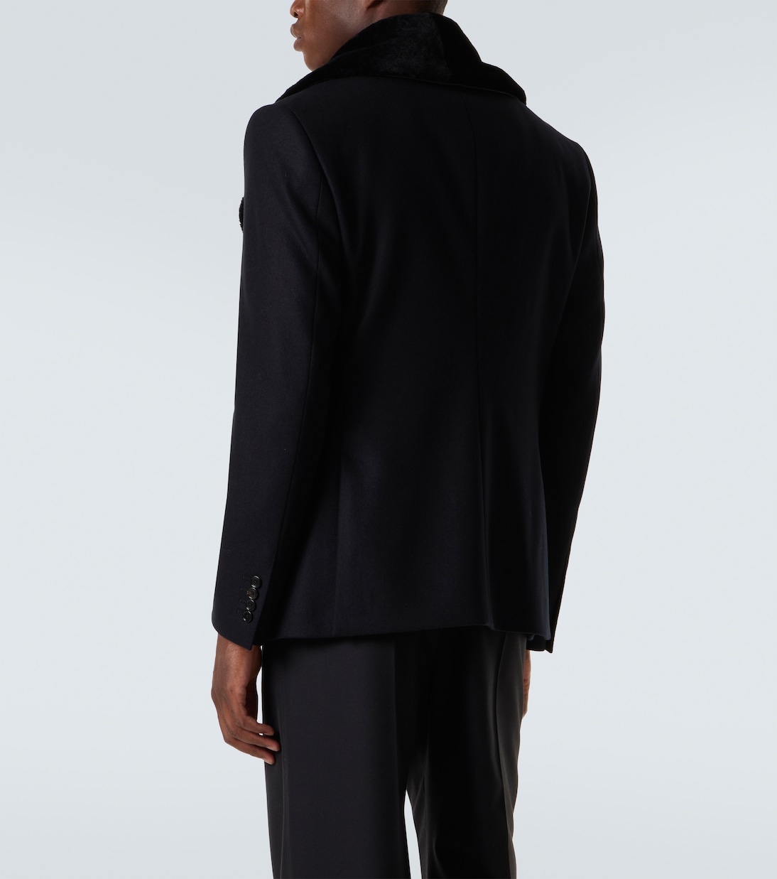Blazer en laine vierge et shearling | Dolce&Gabbana