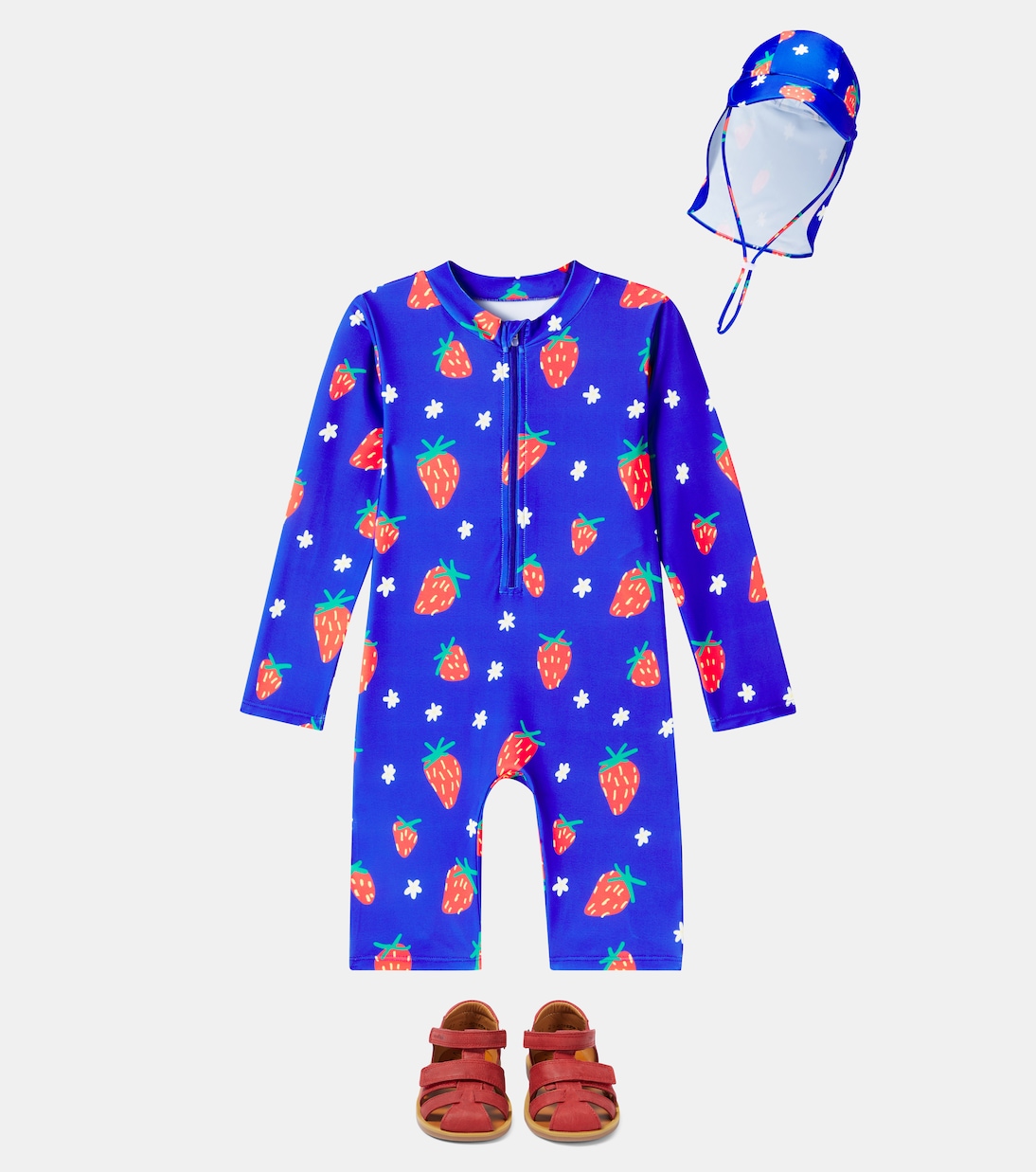 Costume intero e cuffia Strawberry | Jellymallow