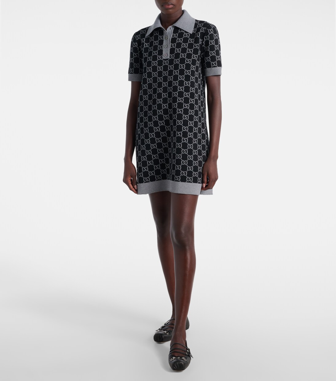 GG wool-blend polo dress | Gucci