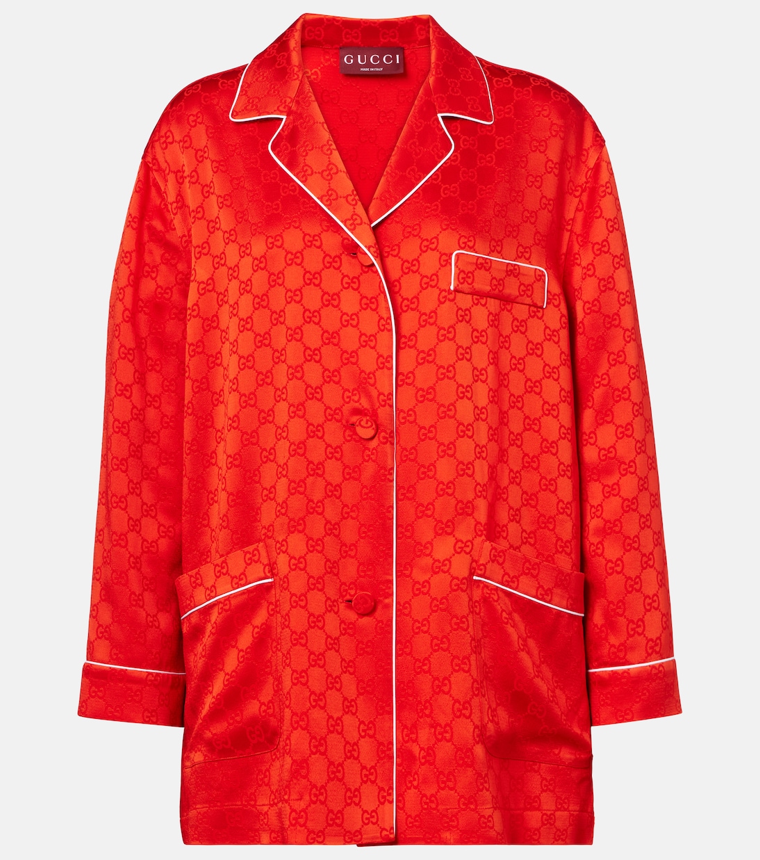 Camicia in raso GG | Gucci