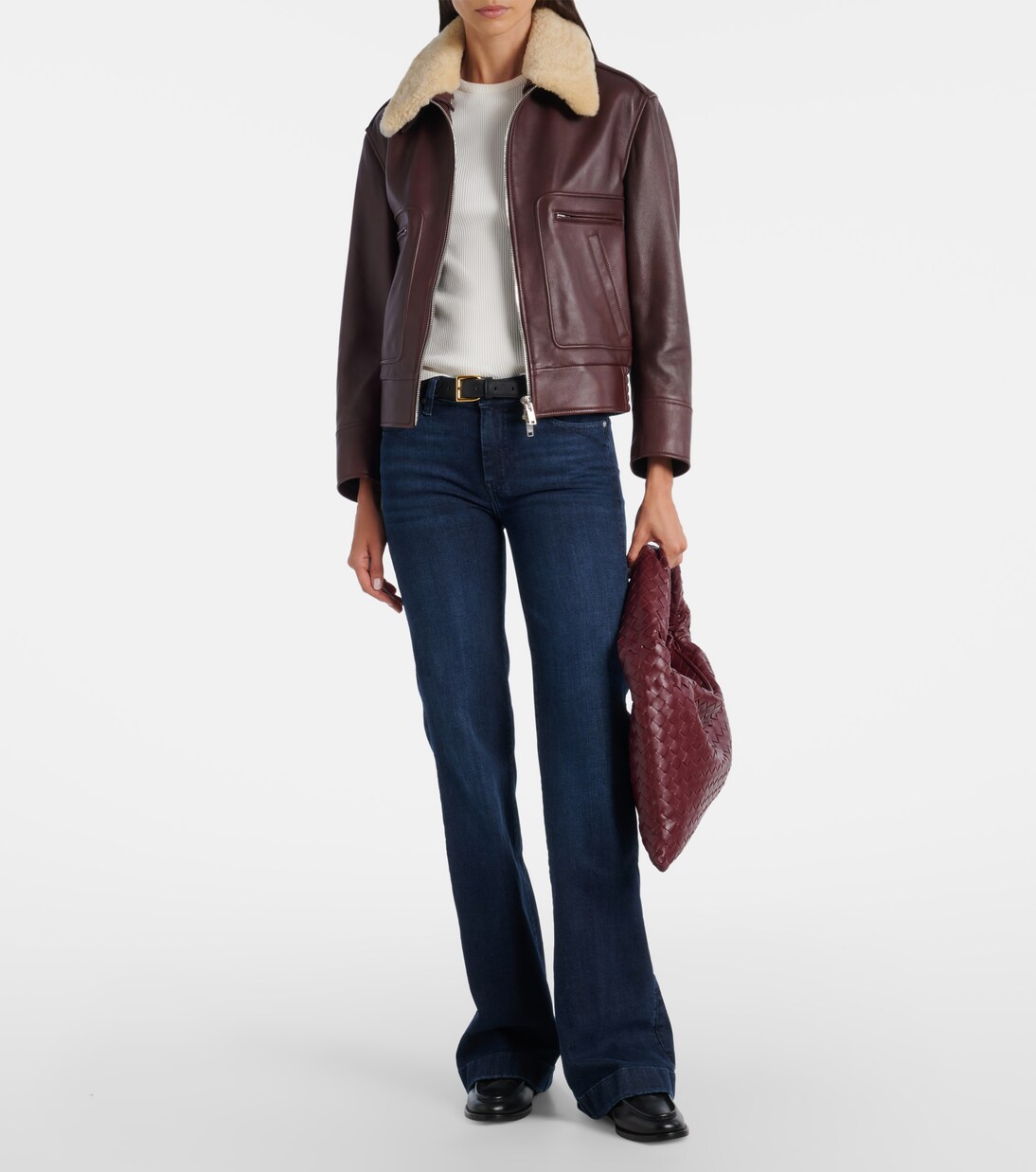 Jeans flared Dojo con tachuelas de tiro bajo | 7 For All Mankind