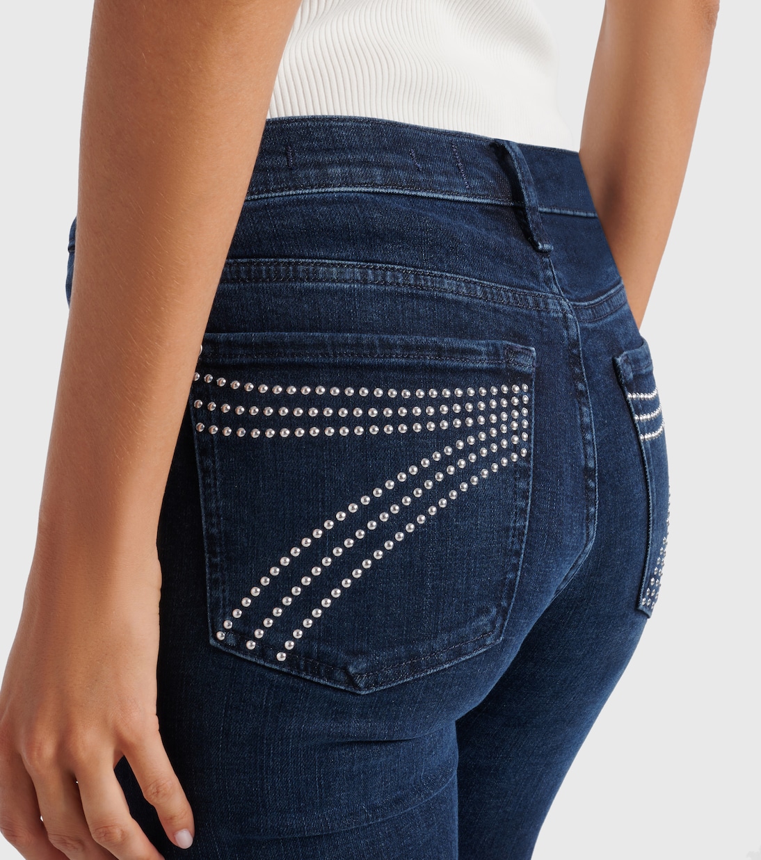 Jeans flared Dojo con tachuelas de tiro bajo | 7 For All Mankind
