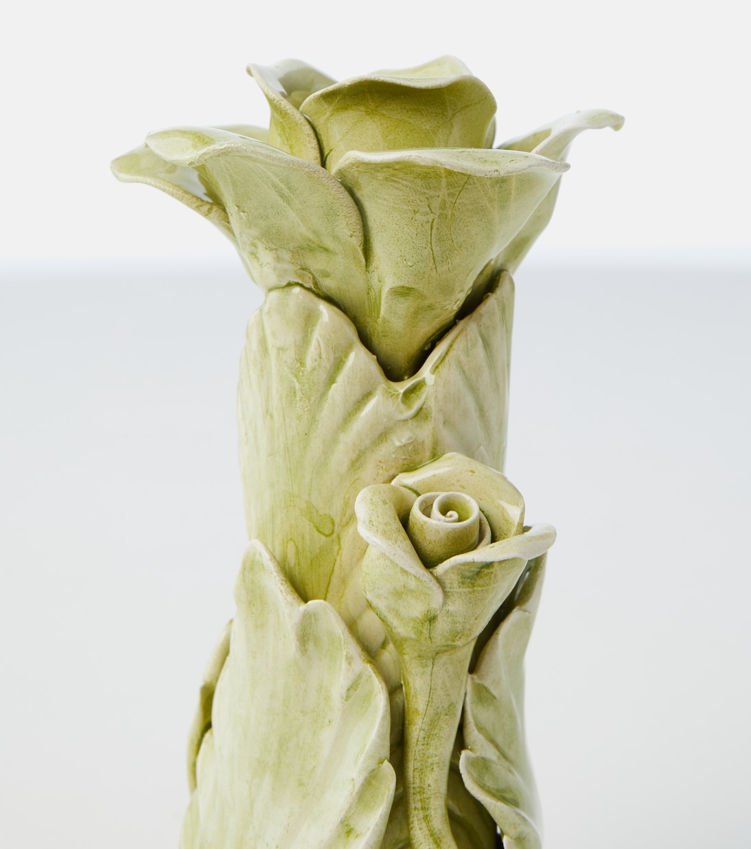 Set of 2 floral ceramic candleholders | Bitossi