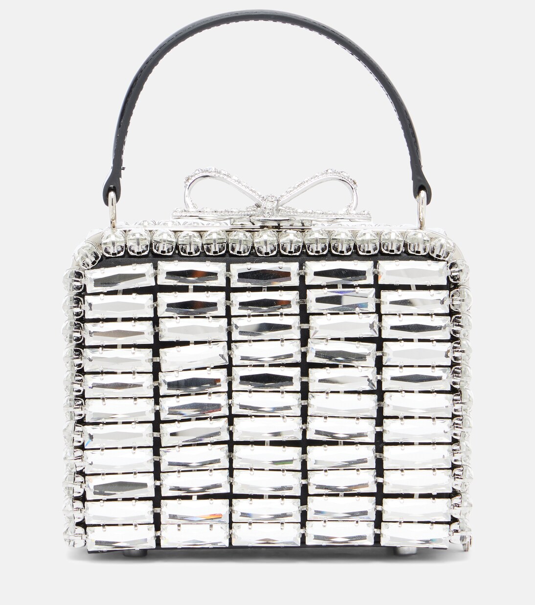 Micro crystal-embellished clutch | Self-Portrait