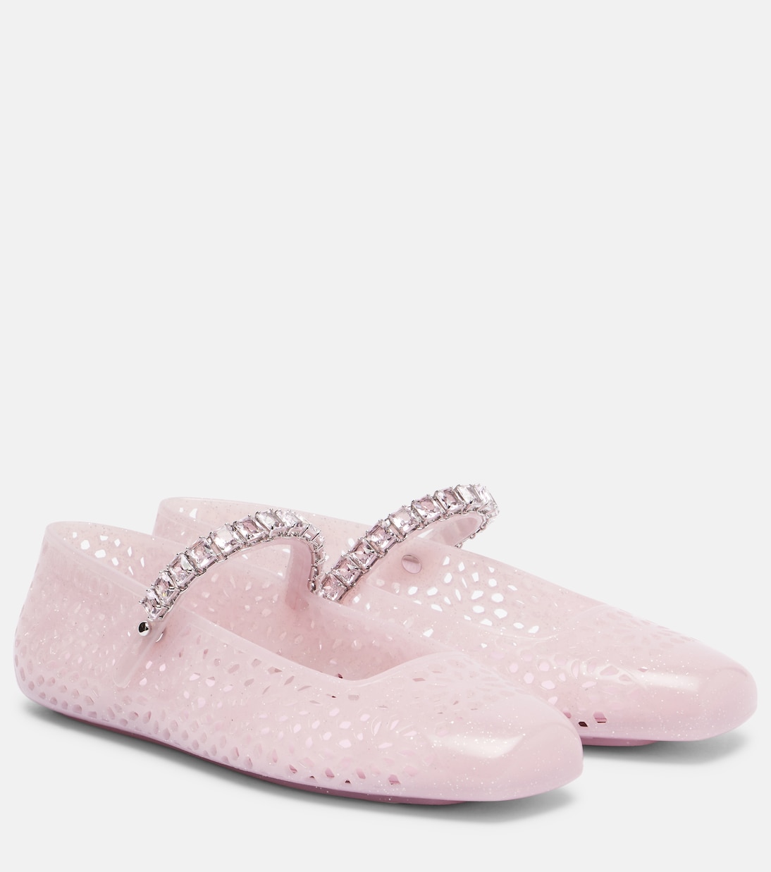 Jelly embellished PU Mary Jane flats | Jimmy Choo