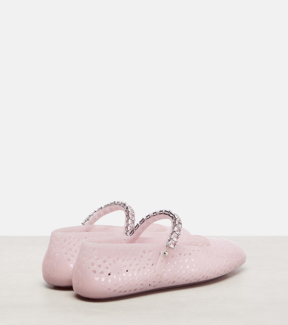 Jelly embellished PU Mary Jane flats | Jimmy Choo