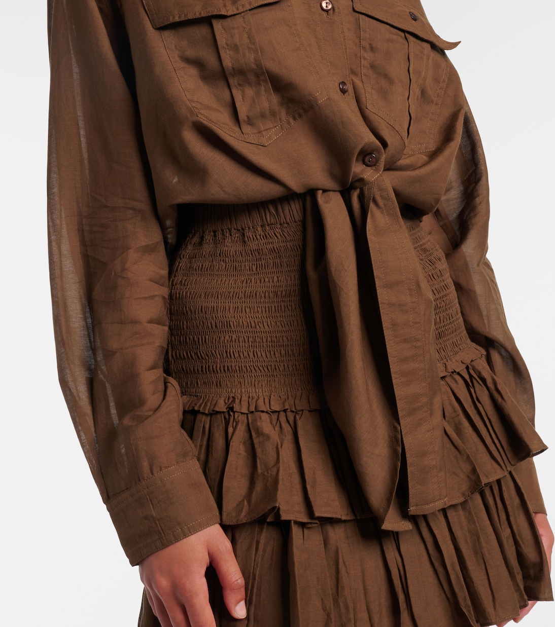 Chemise Nath raccourcie en coton mélangé | Marant Etoile