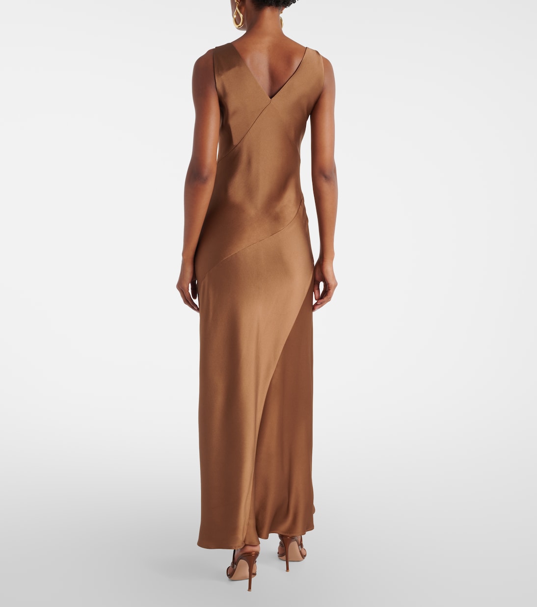 Abito lungo Pilly in raso senza maniche | Max Mara