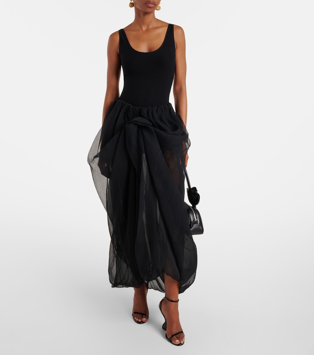 Jupe longue en tulle de soie | Magda Butrym