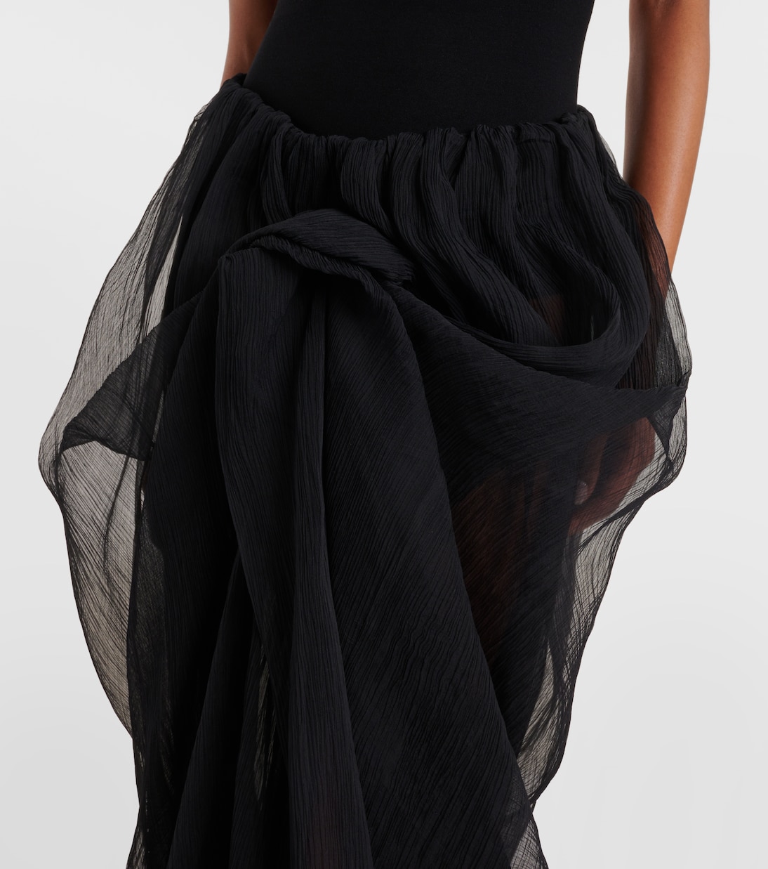 Jupe longue en tulle de soie | Magda Butrym