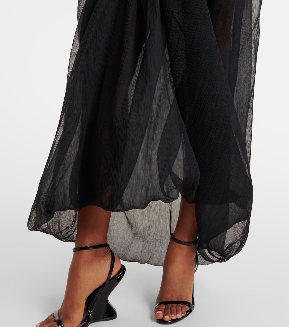 Jupe longue en tulle de soie | Magda Butrym