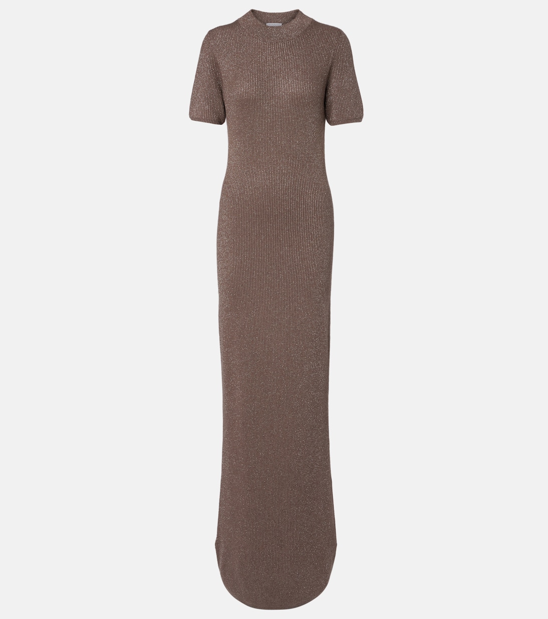 Ribbed-knit cashmere-blend maxi dress | Brunello Cucinelli