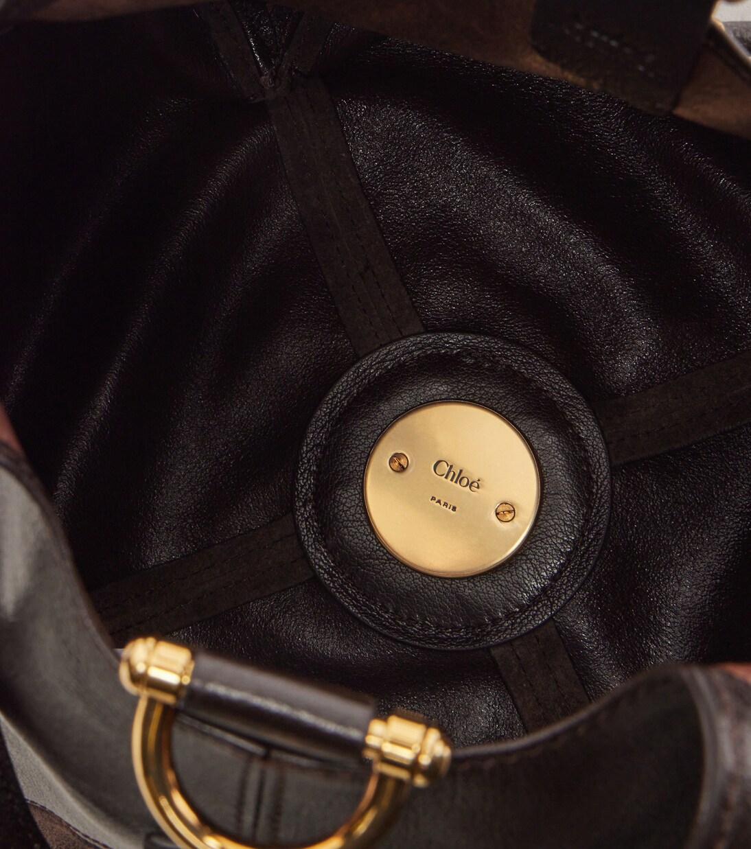 Chloé Balloon Small leather and suede shoulder bag | Chloé