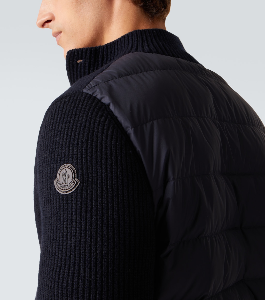 Down-paneled virgin wool cardigan | Moncler