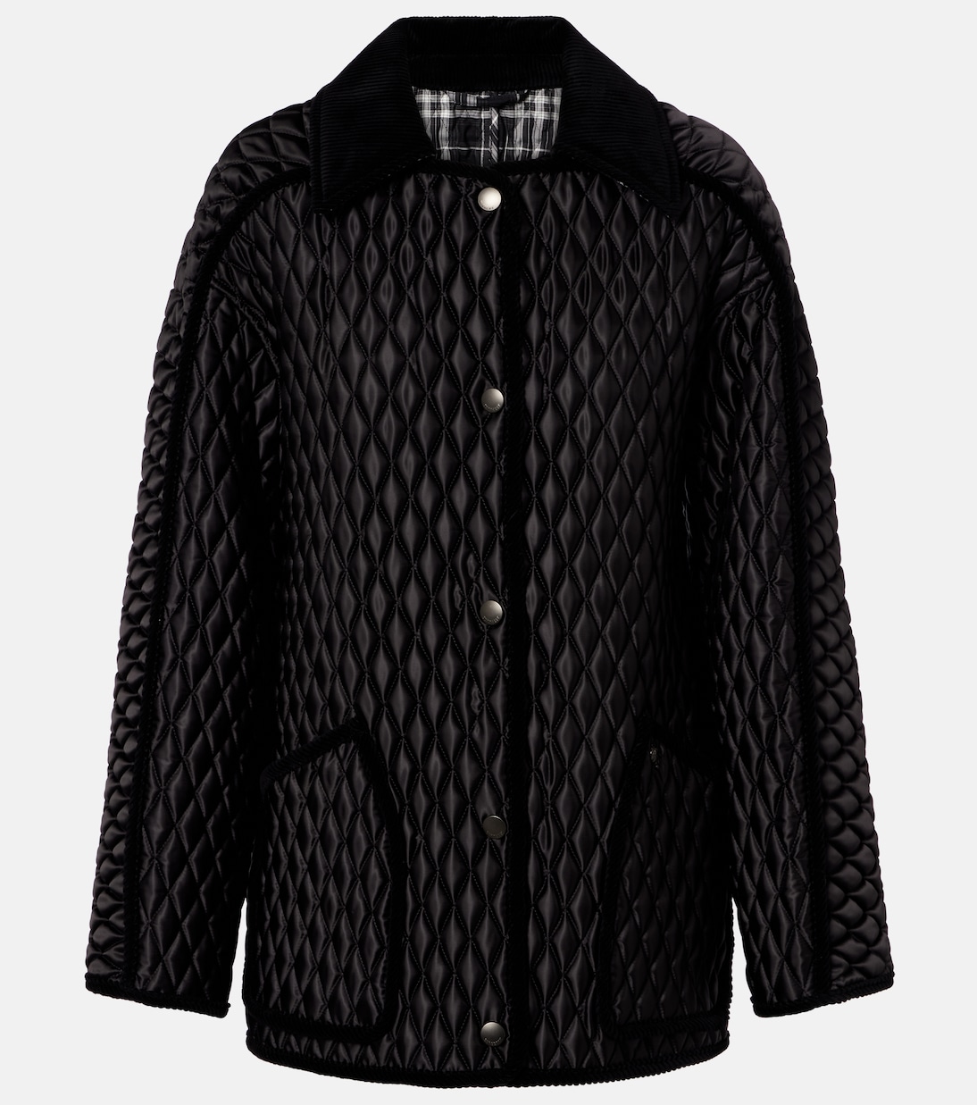 Corduroy-trimmed quilted jacket | Burberry