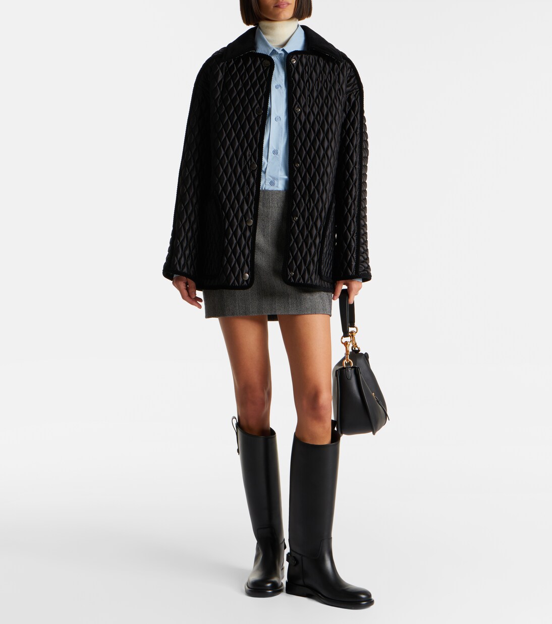 Corduroy-trimmed quilted jacket | Burberry