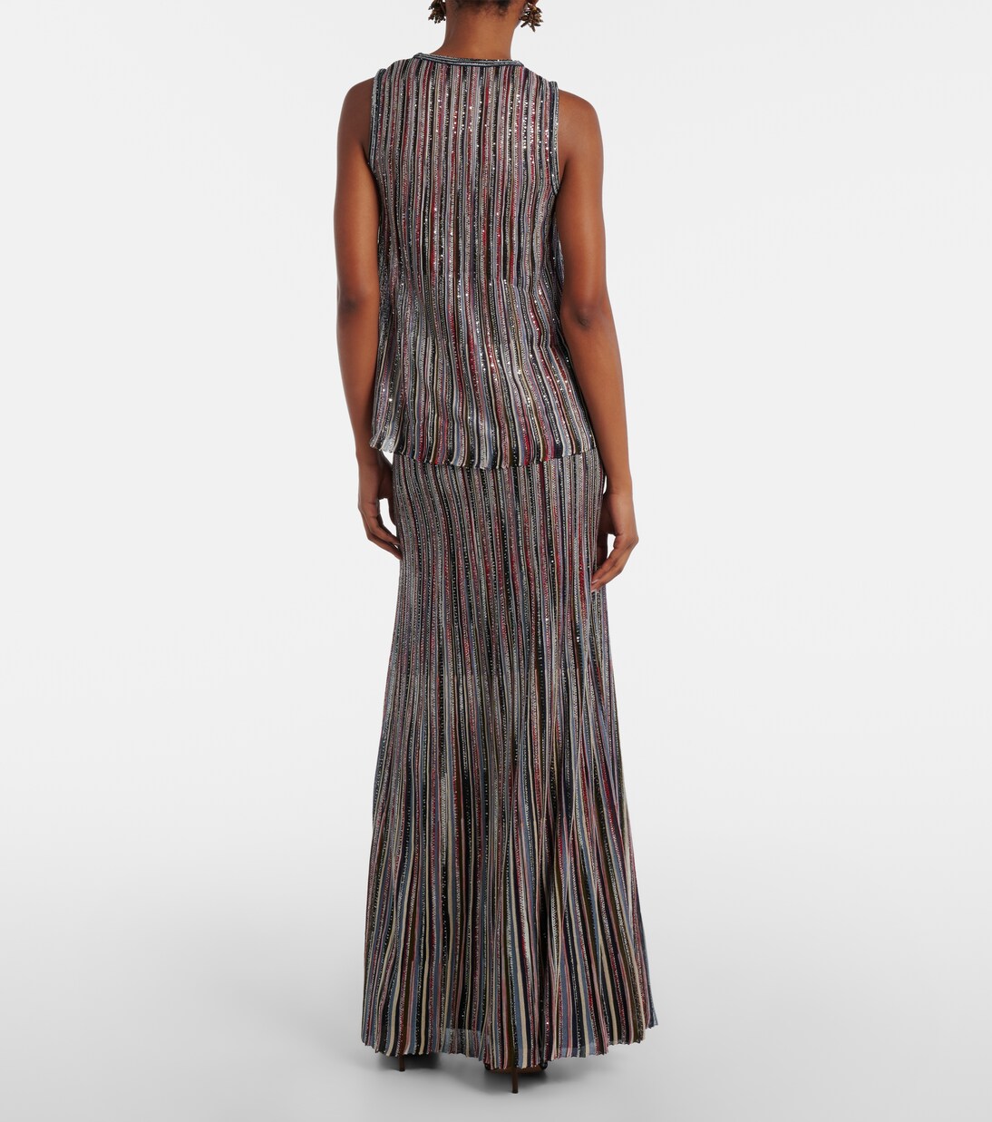 Striped lamé maxi skirt | Missoni