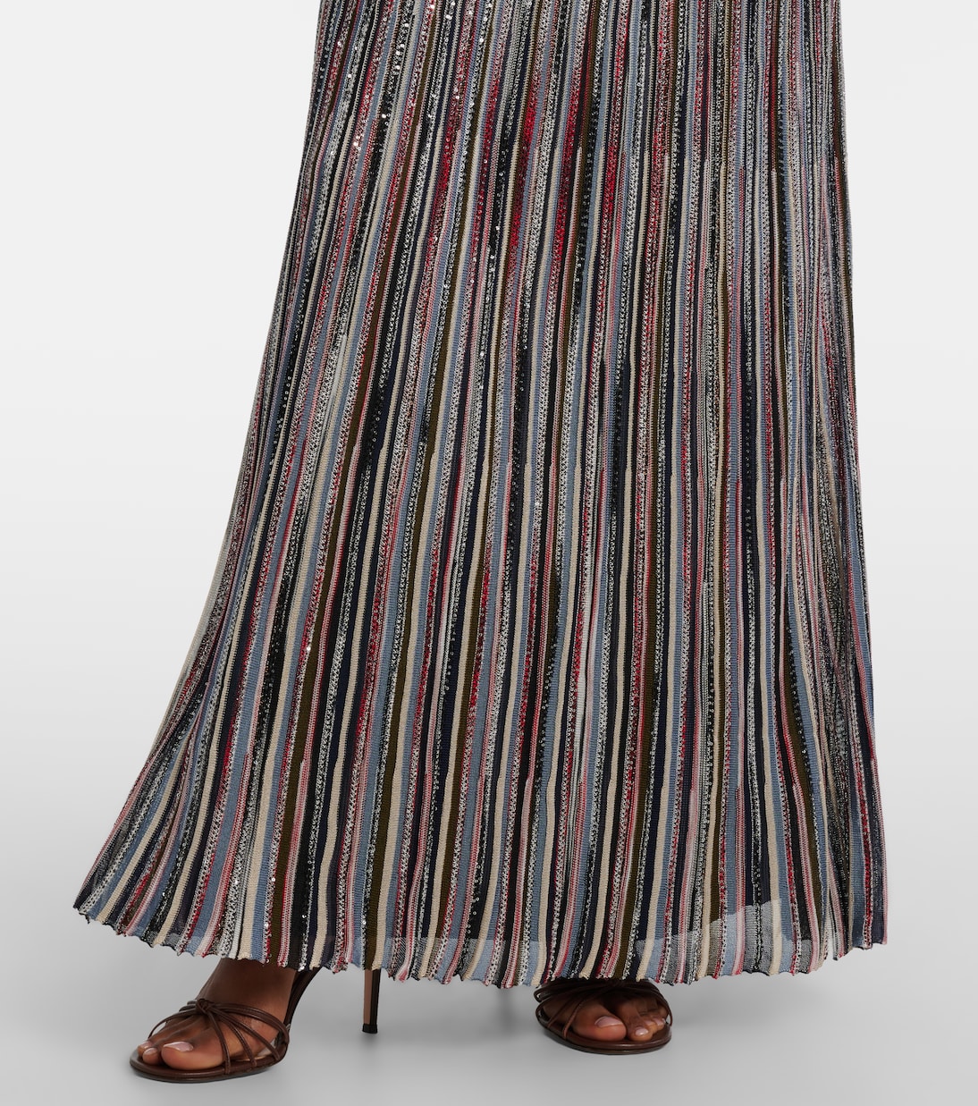 Striped lamé maxi skirt | Missoni