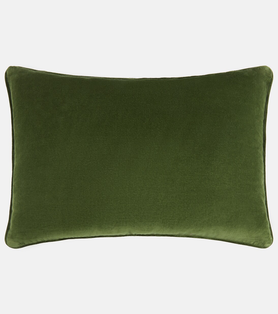 Embroidered cotton velvet cushion | Les-Ottomans