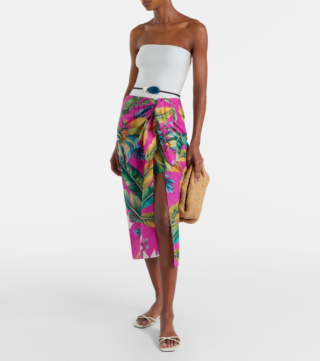 Tropicalia printed cotton midi skirt | Farm Rio