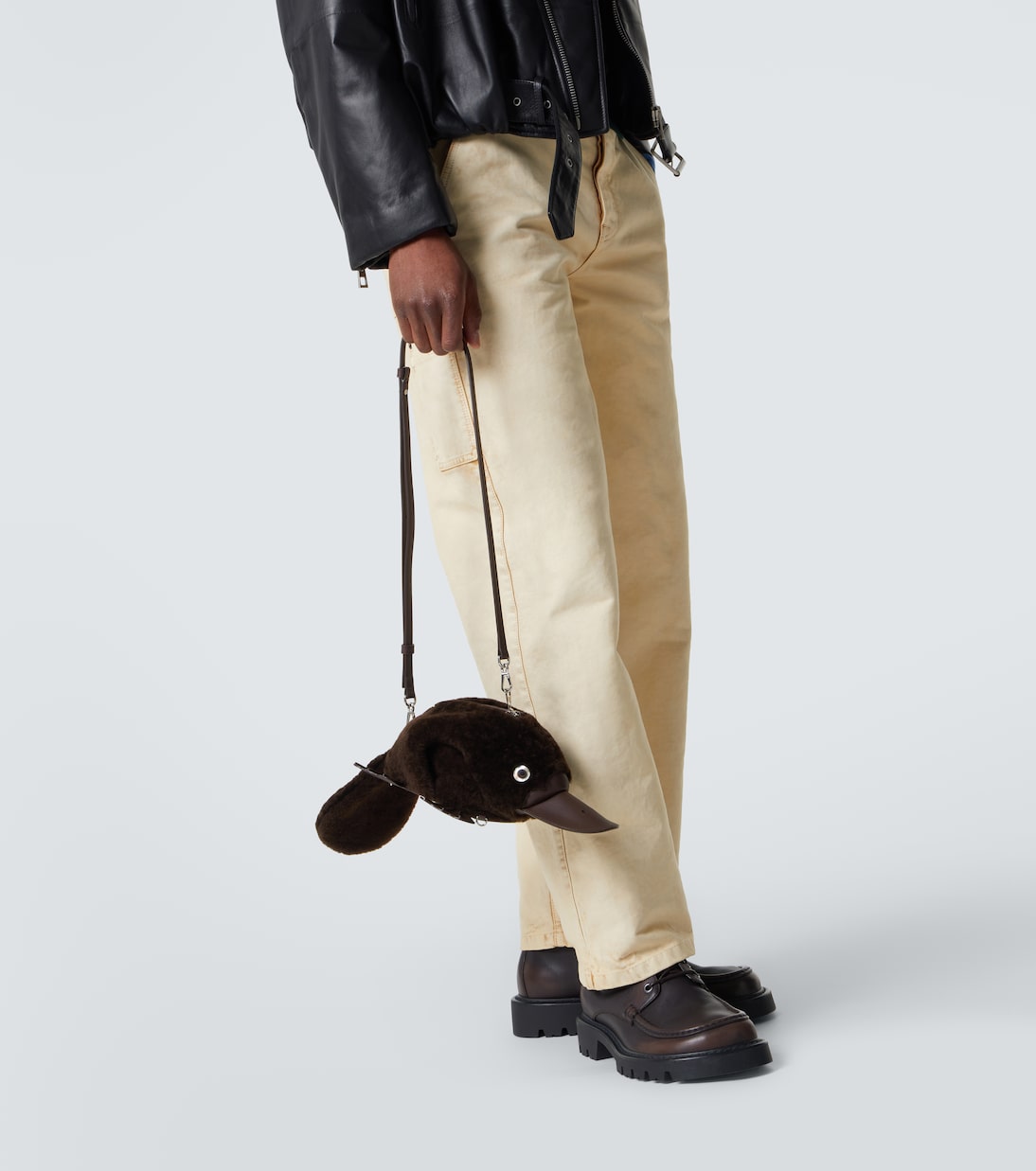 Platypus shearling crossbody bag | Loewe