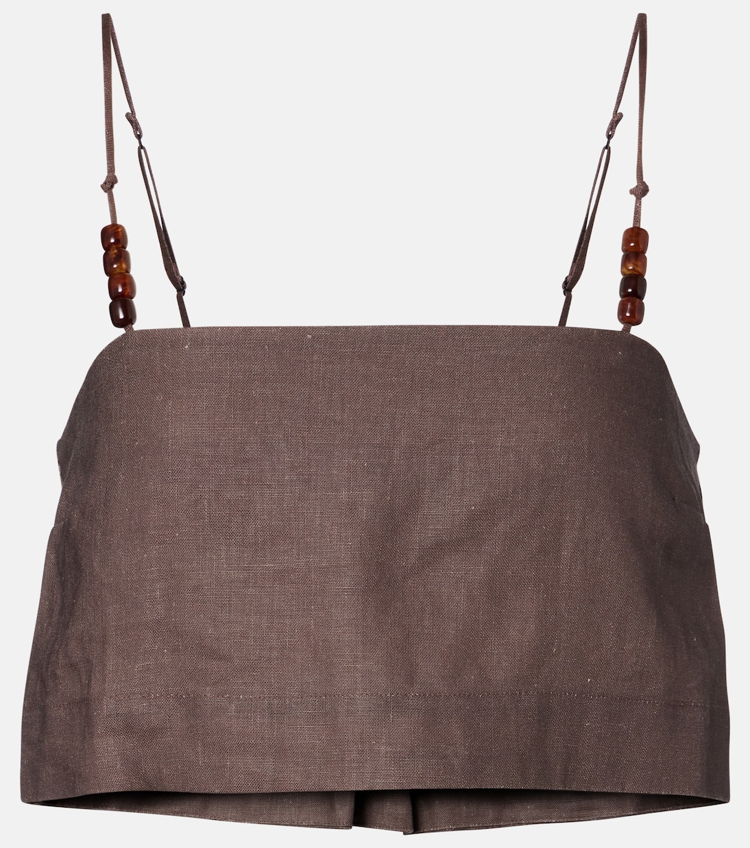 Chianti beaded linen crop top | Faithfull