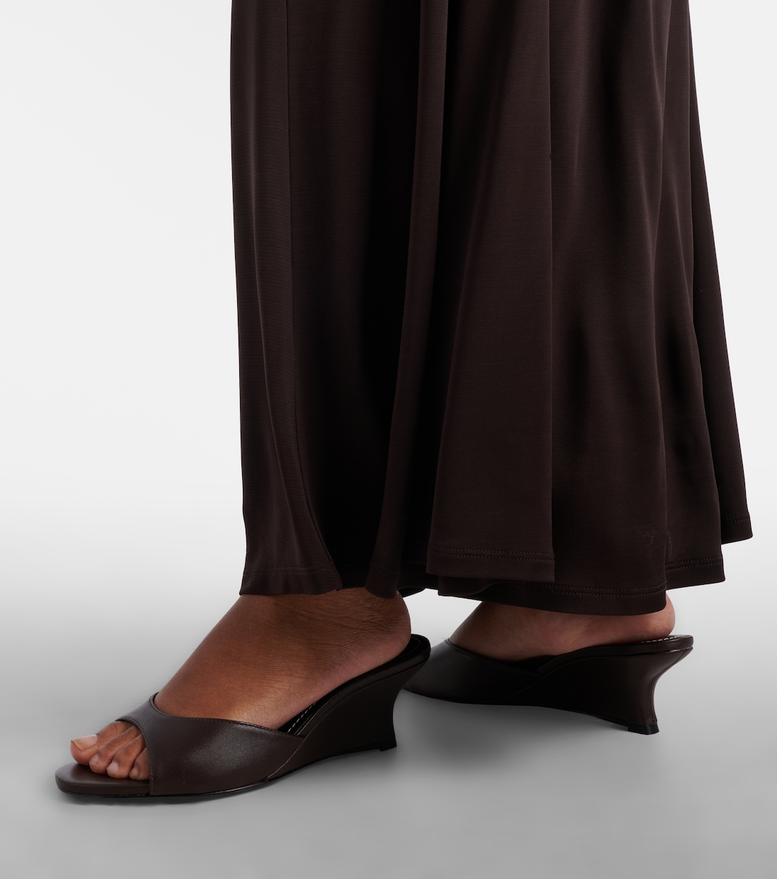 Brigitte leather wedge mules | Staud