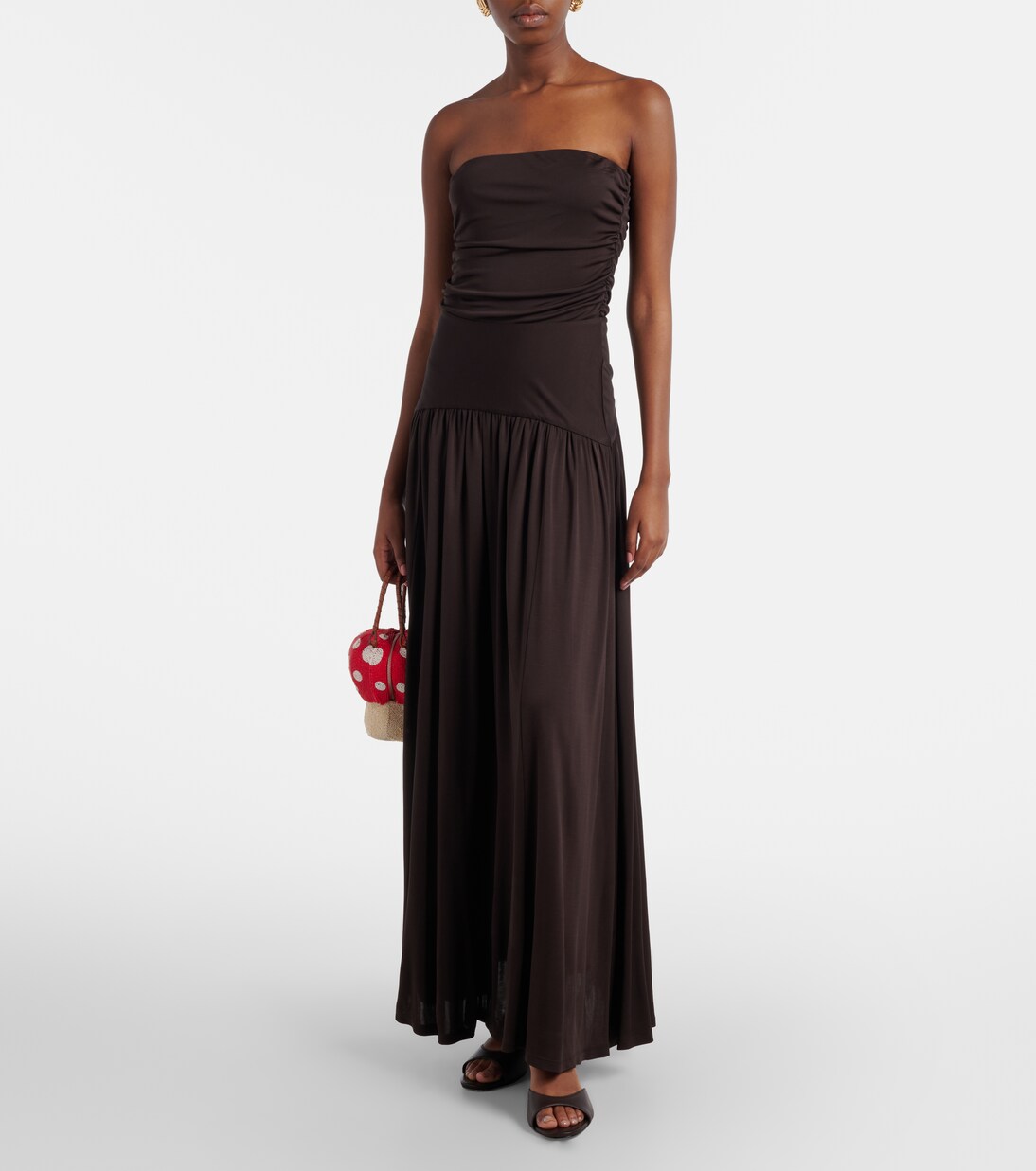 Brigitte leather wedge mules | Staud