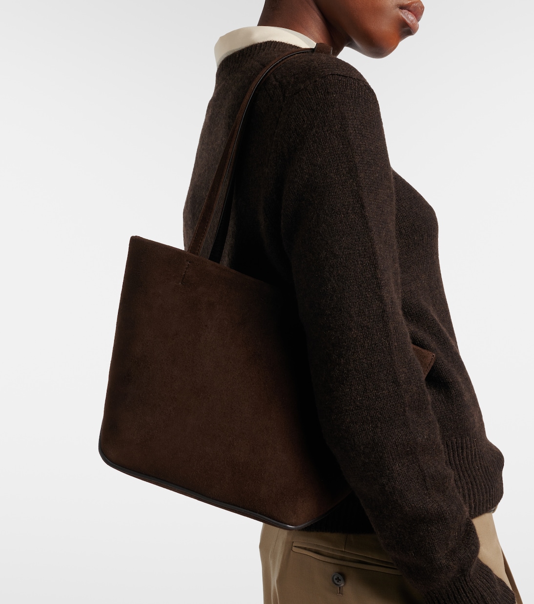Park Edge Medium suede tote bag | The Row