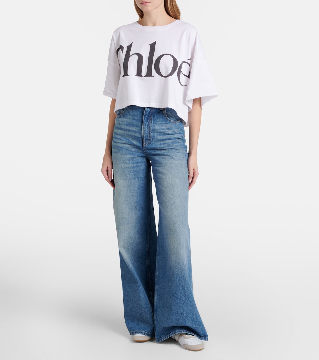 Chloé Kick suede-trimmed sneakers | Chloé