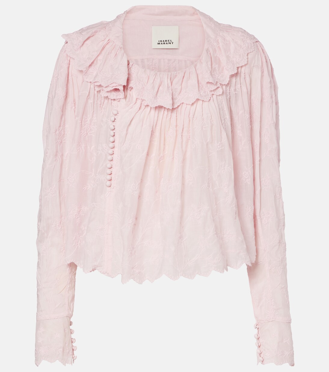 Zelly embroidered cotton and silk blouse | Isabel Marant