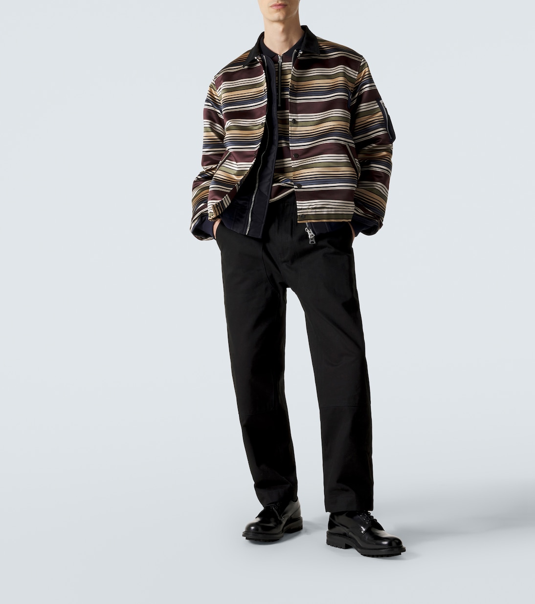 Striped blouson jacket | Sacai