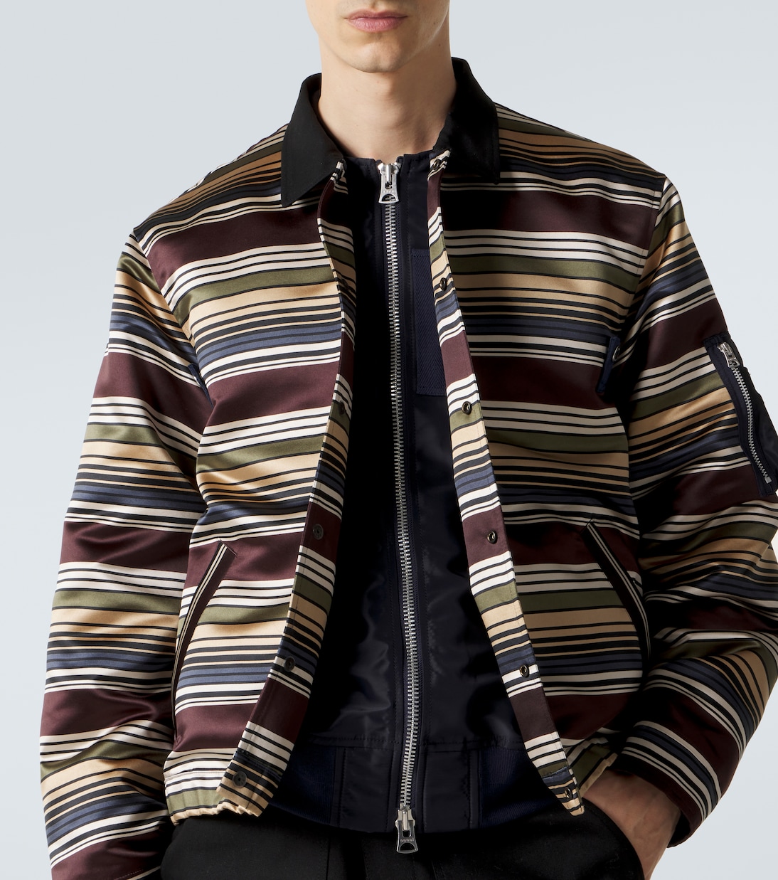 Striped blouson jacket | Sacai