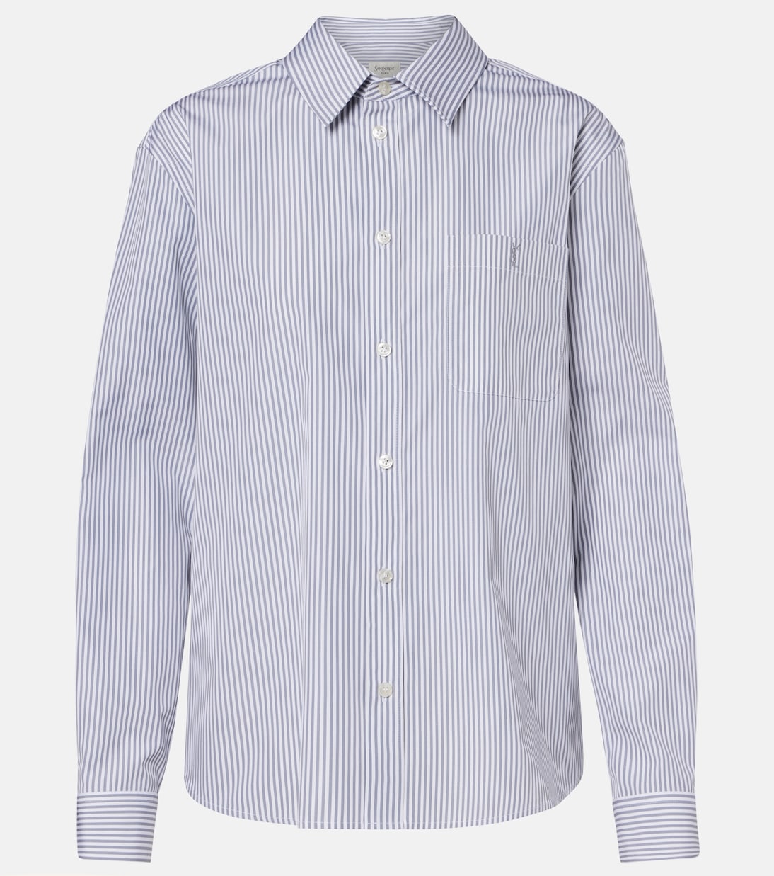 Striped cotton poplin shirt | Saint Laurent