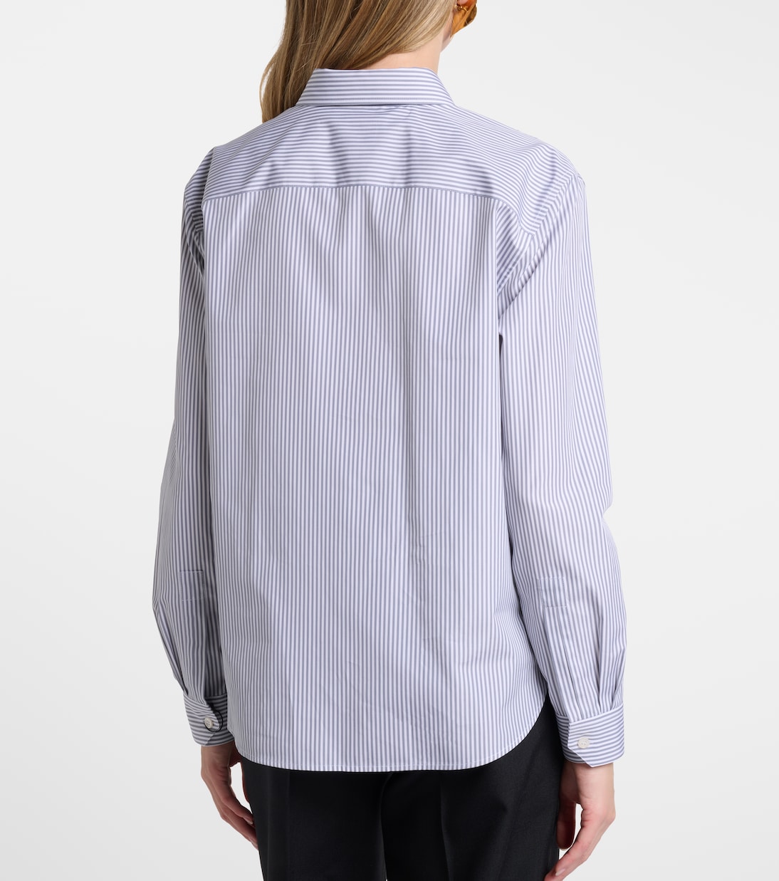 Striped cotton poplin shirt | Saint Laurent