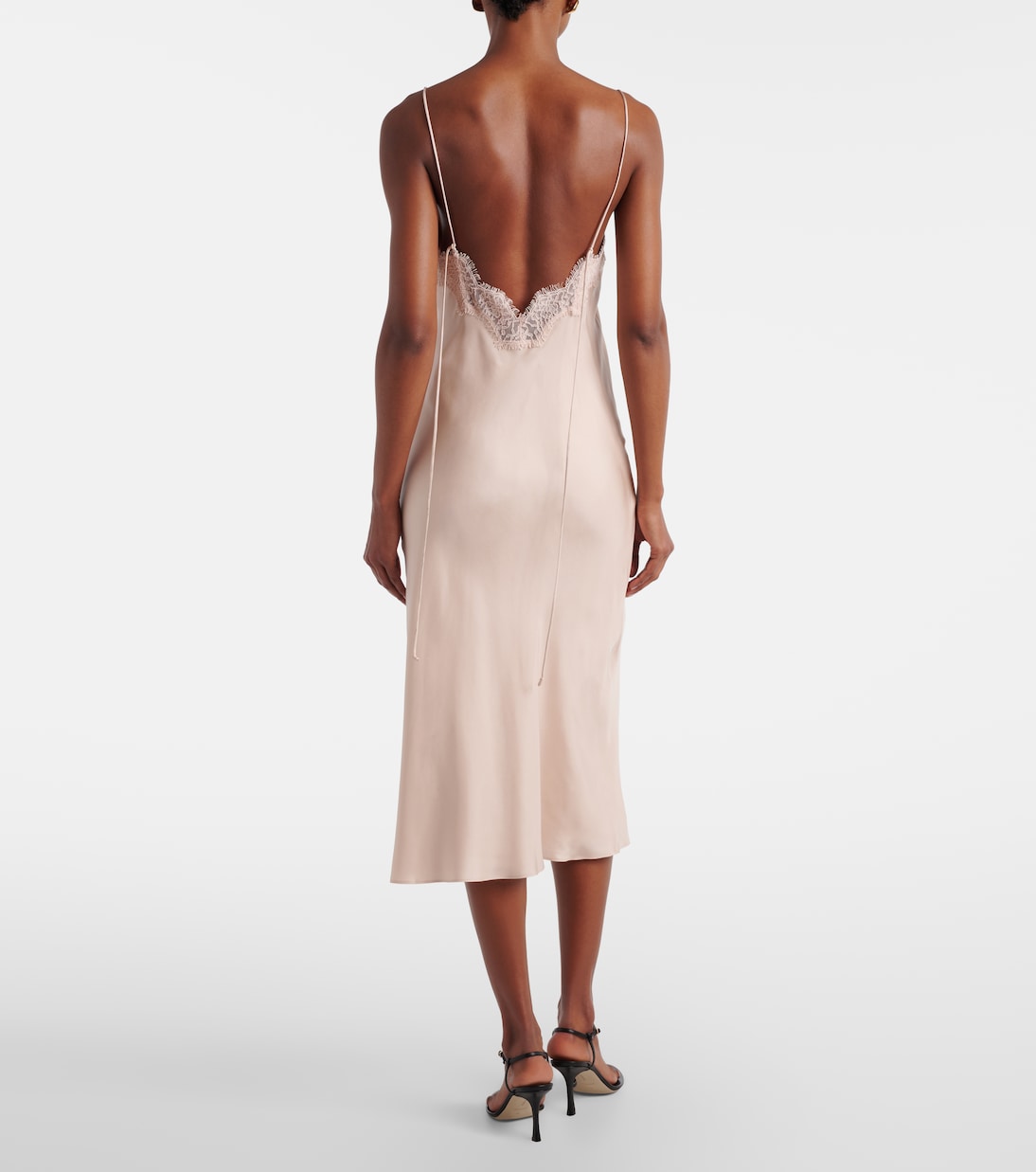 Robe en satin de soie à dentelle | Róhe