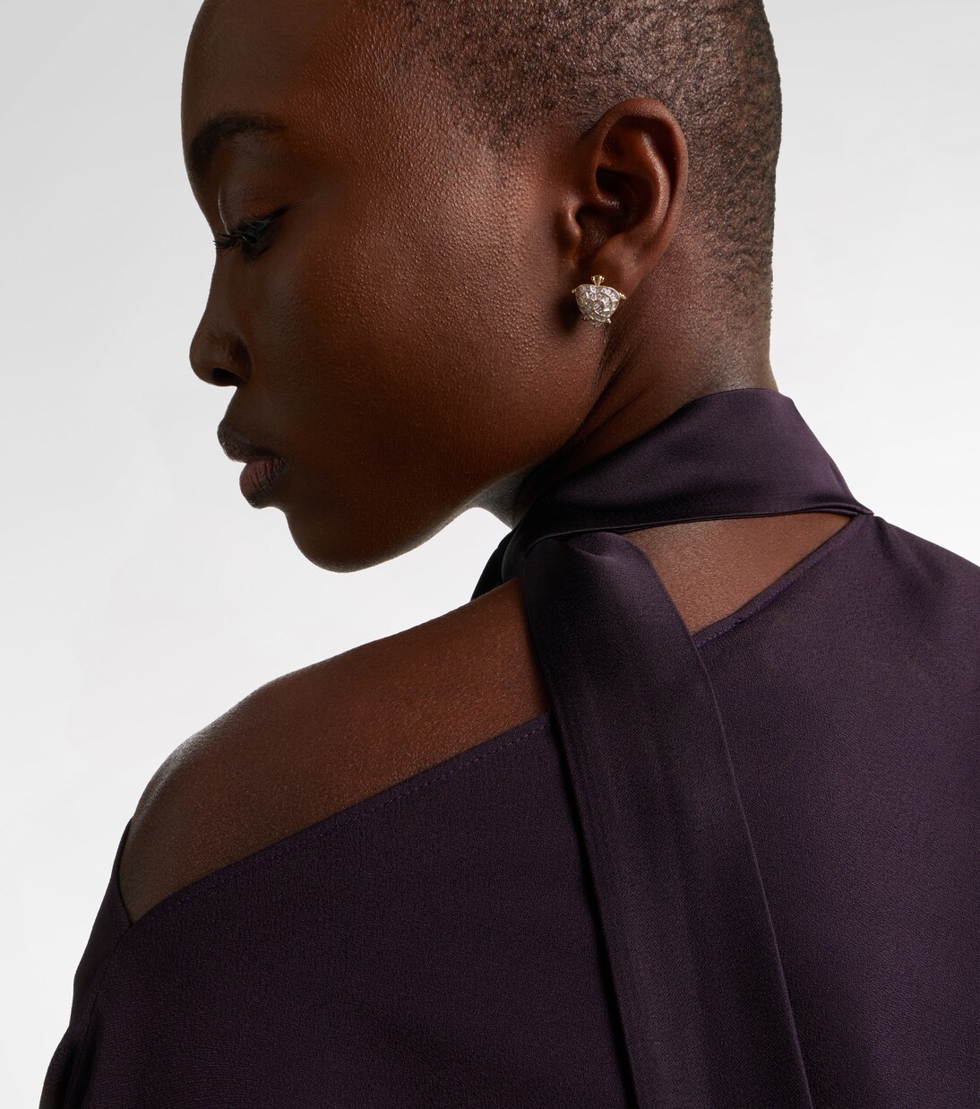 Tortue Coeur 9kt gold earrings with diamonds | Yvonne Léon