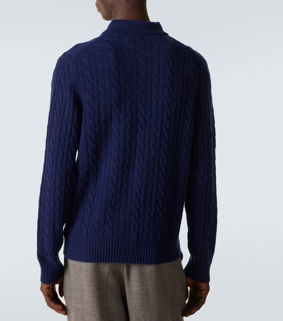 Cable-knit cashmere polo sweater | Arch4