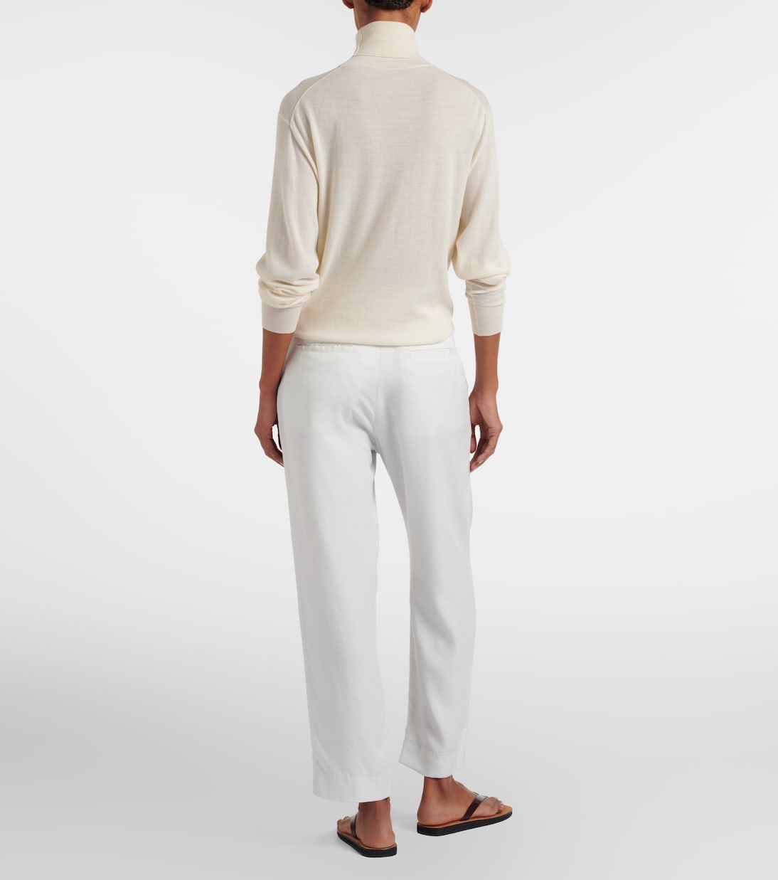 Cotton cropped straight pants | The Row