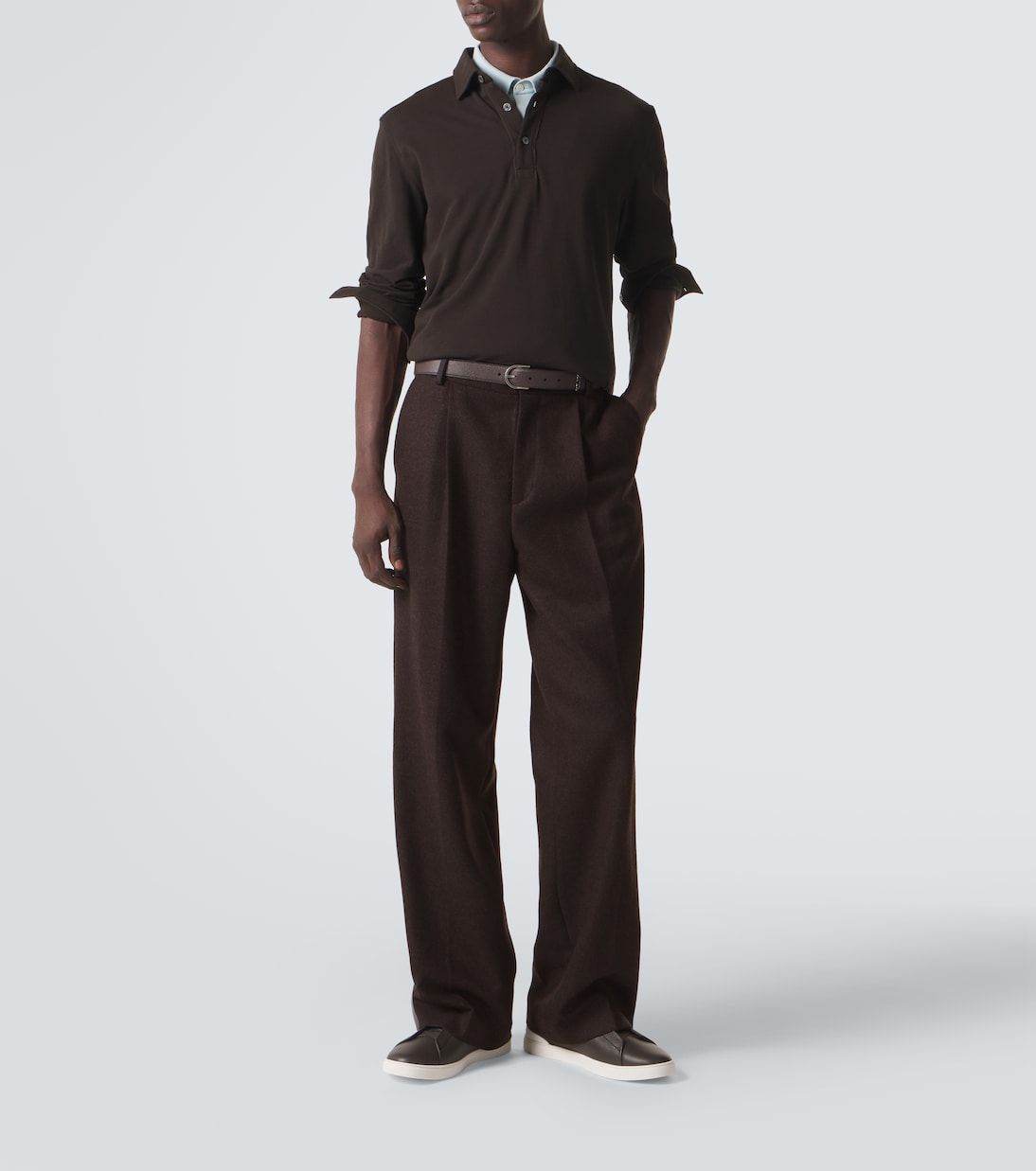 Triple Stitch皮革运动鞋 | Zegna