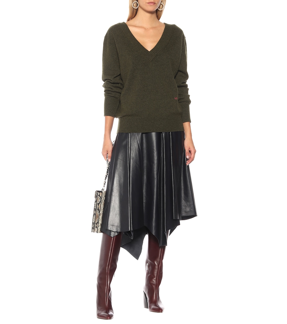 Leather midi skirt | Marni