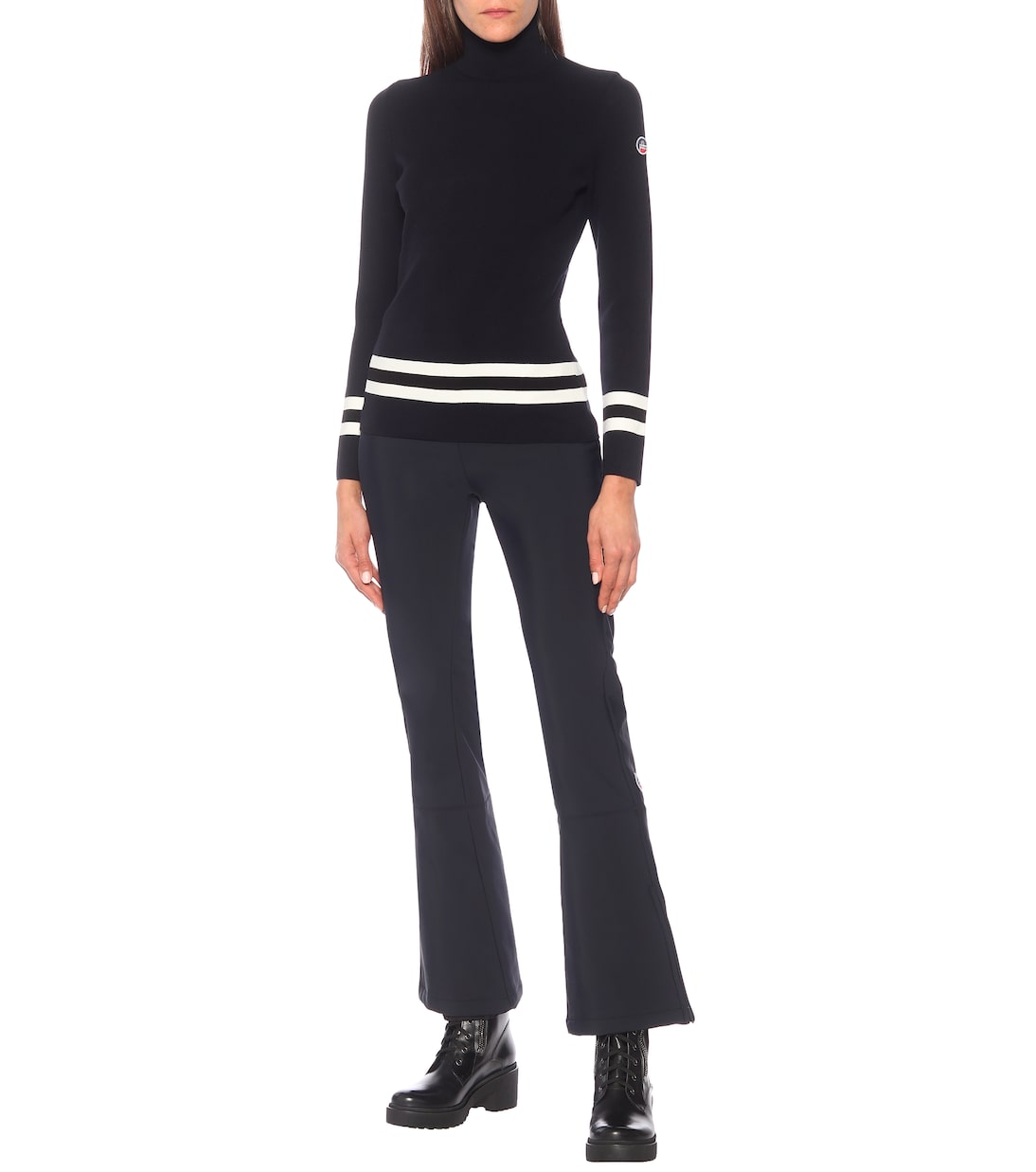Judith striped turtleneck sweater | Fusalp