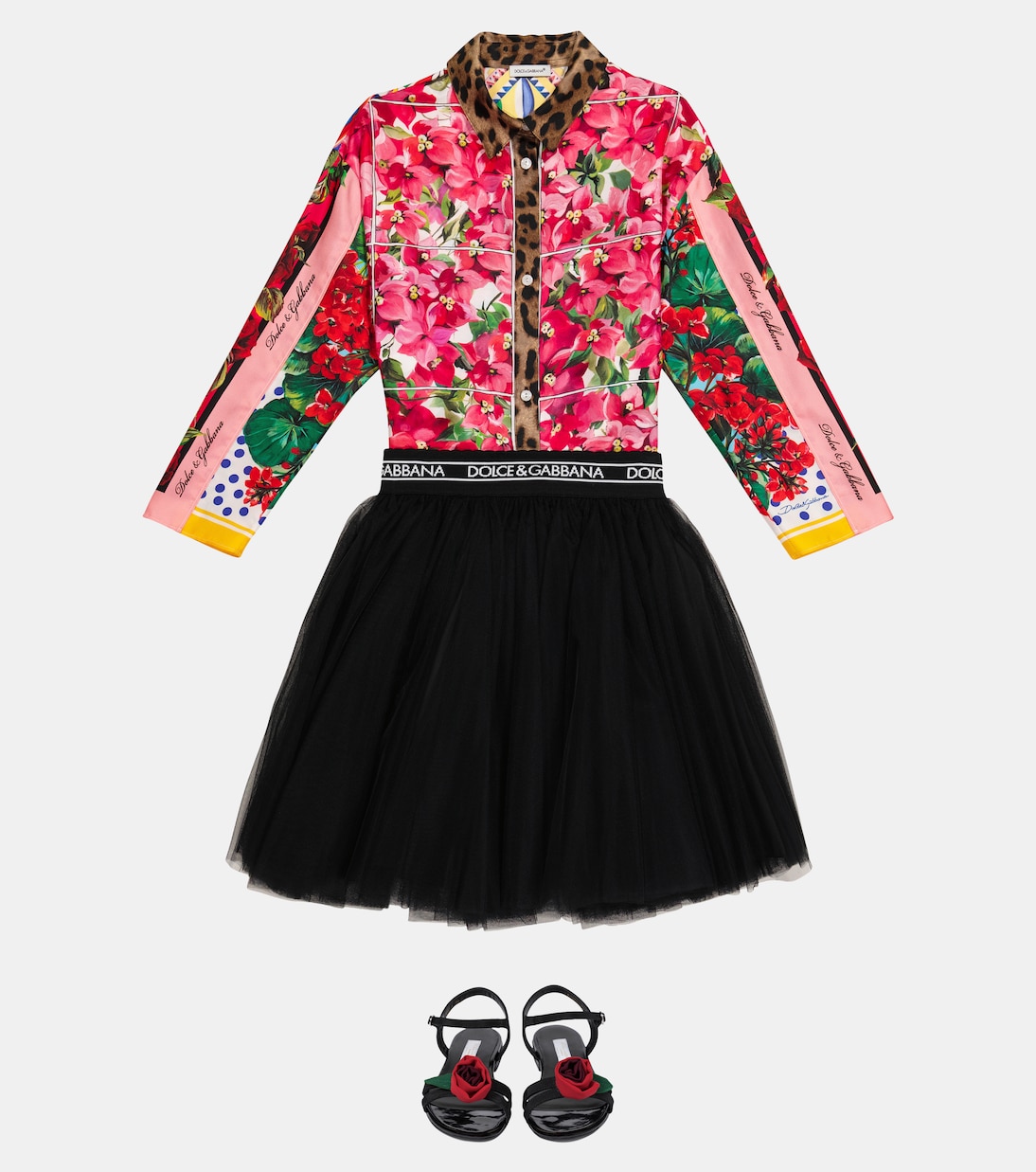 Camisa de seda floral | Dolce&Gabbana Kids
